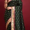 Zari Woven Paithani Silk BT Green Color Saree Festive Wear